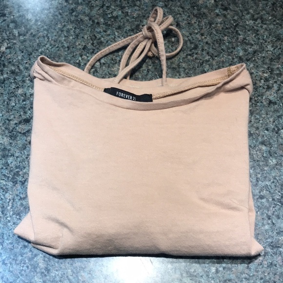 Forever 21 size Medium tan open back with tie shirt - Picture 9 of 9